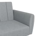 Miniatyrbild 8 av 11: vidaXL Bäddsoffa 2-sits med fotpall ljusgrå tyg