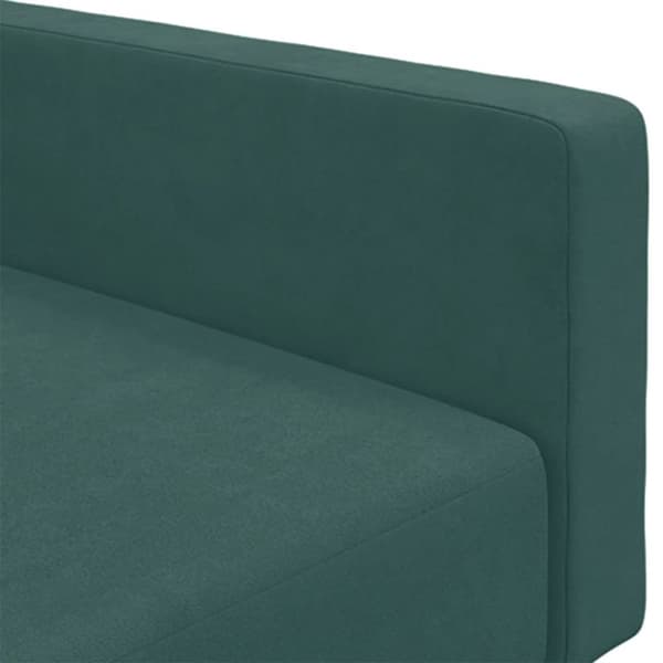 vidaXL 2-personers sovesofa med fodskammel velour mørkegrøn
