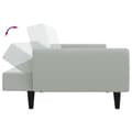 Miniatyrbillede 5 af 11: vidaXL 2-personers sovesofa med fodskammel velour lysegrå