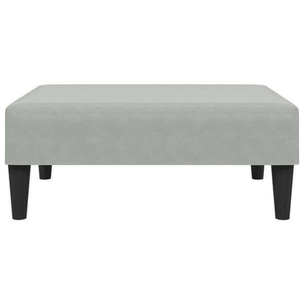 vidaXL 2-personers sovesofa med fodskammel velour lysegrå
