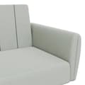 Miniatyrbillede 8 af 11: vidaXL 2-personers sovesofa med fodskammel velour lysegrå