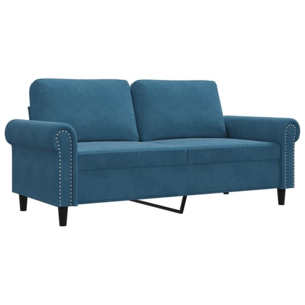 vidaXL 2-sitssoffa blå 140 cm sammet