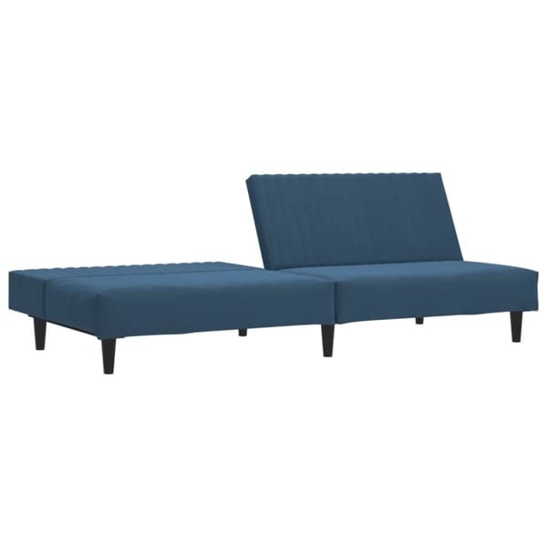 vidaXL Bäddsoffa 2-sits blå sammet