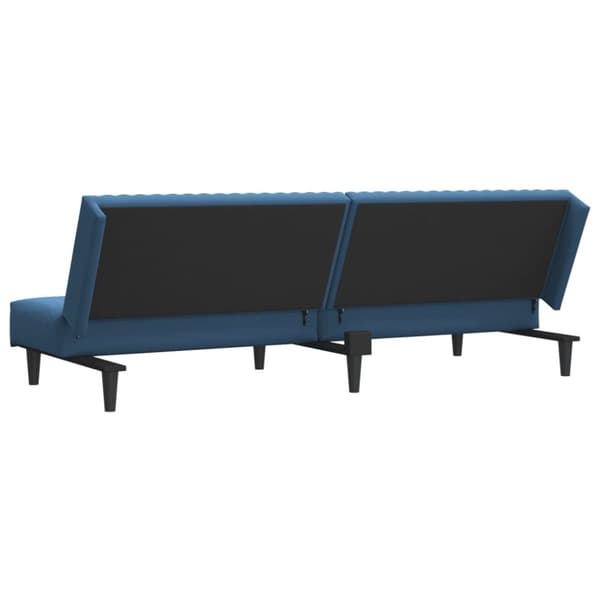 vidaXL Bäddsoffa 2-sits blå sammet