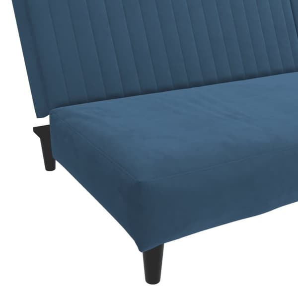 vidaXL Bäddsoffa 2-sits blå sammet