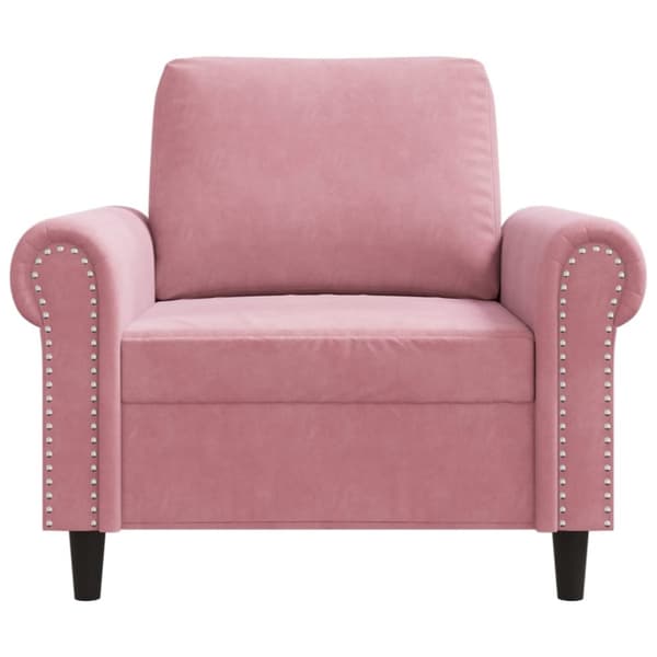 vidaXL Fåtölj Rosa 60 cm sammet