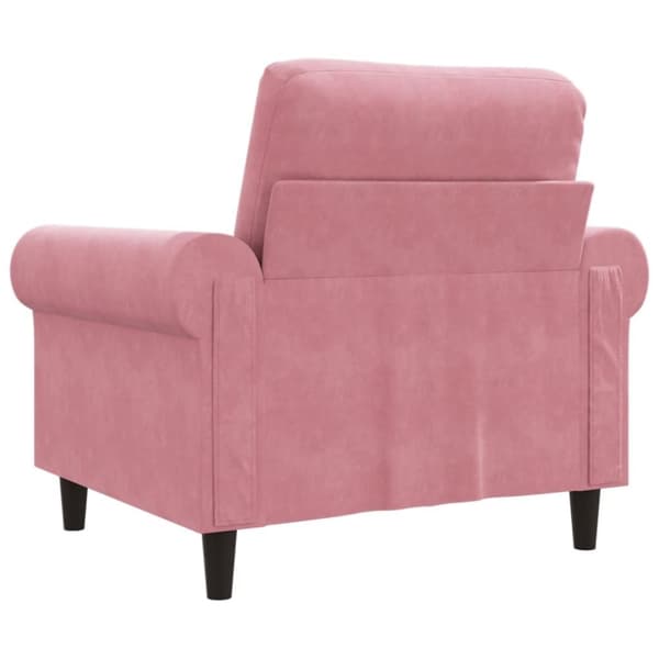 vidaXL Fåtölj Rosa 60 cm sammet