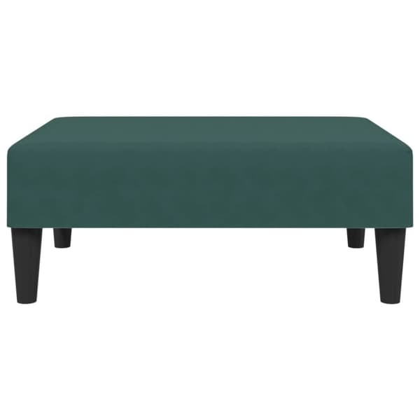 vidaXL 2-personers sovesofa med fodskammel velour mørkegrøn