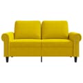 Miniatyrbillede 4 af 10: vidaXL 2-personers sofa 120 cm fløjl gul
