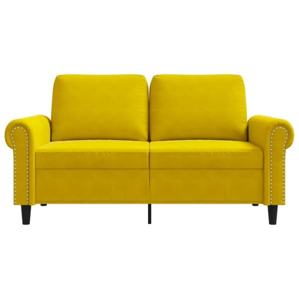 vidaXL 2-personers sofa 120 cm fløjl gul