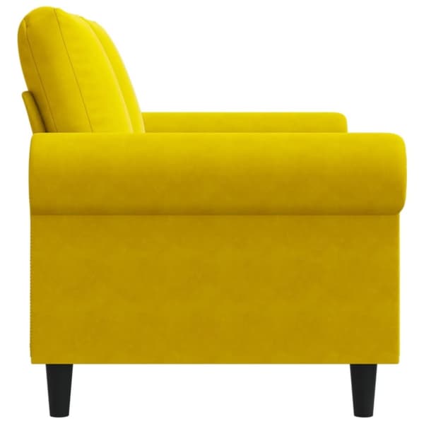 vidaXL 2-personers sofa 120 cm fløjl gul