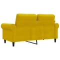 Miniatyrbillede 6 af 10: vidaXL 2-personers sofa 120 cm fløjl gul