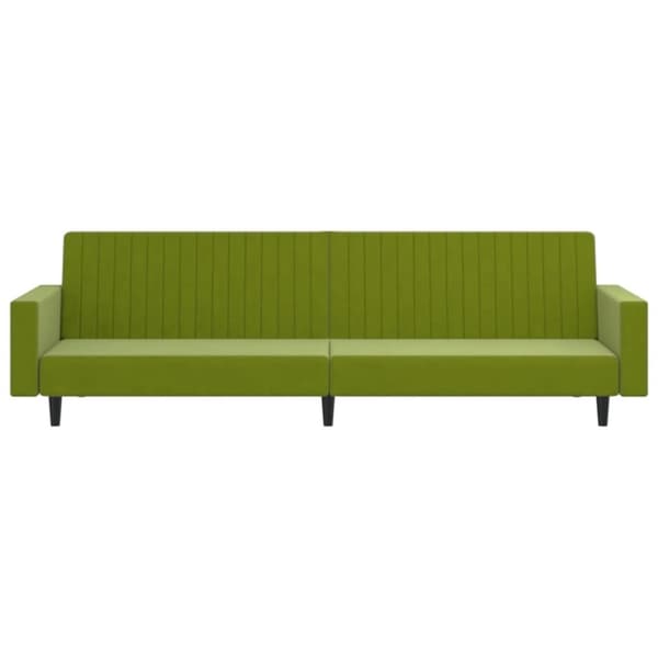 vidaXL Bäddsoffa 2-sits ljusgrön sammet