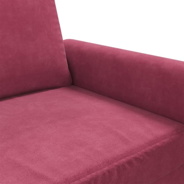 vidaXL 2-sitssoffa vinröd 120 cm sammet