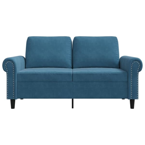 vidaXL 2-sitssoffa blå 120 cm sammet
