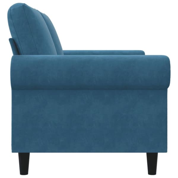 vidaXL 2-sitssoffa blå 120 cm sammet
