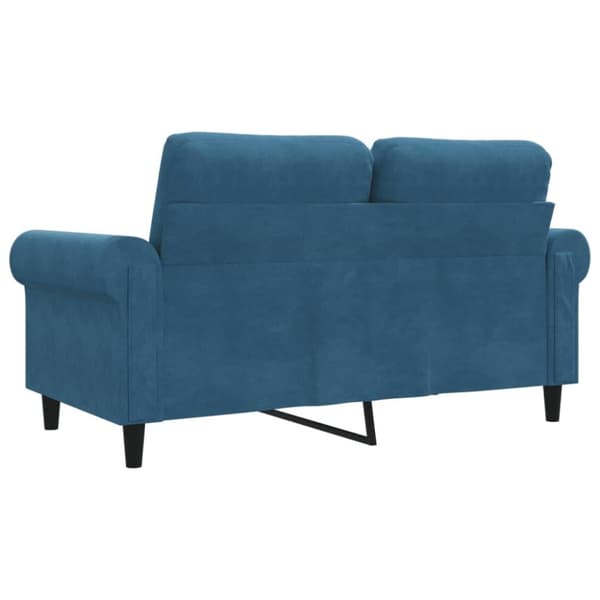 vidaXL 2-sitssoffa blå 120 cm sammet