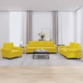 Miniatyrbillede 1 af 8: vidaXL sofasæt 3 dele med hynder velour gul