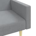Miniatyrbillede 9 af 11: vidaXL 2-personers sovesofa med fodskammel stof lysegrå