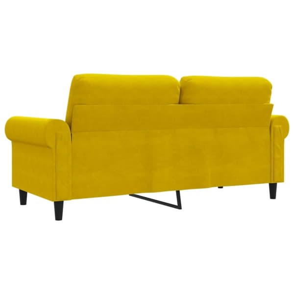 vidaXL 2-sitssoffa gul 140 cm sammet