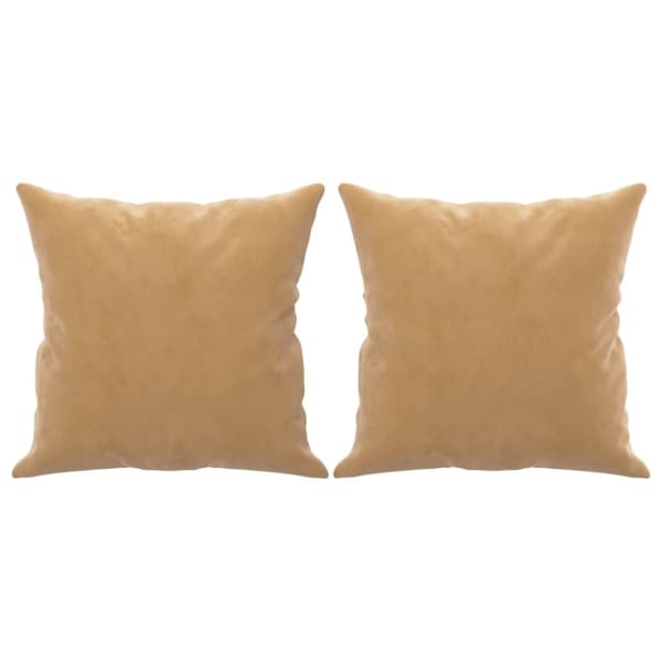 vidaXL 2-personers sofa med pyntepuder 140 cm velour brun