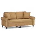 Miniatyrbillede 2 af 8: vidaXL 2-personers sofa med pyntepuder 140 cm velour brun