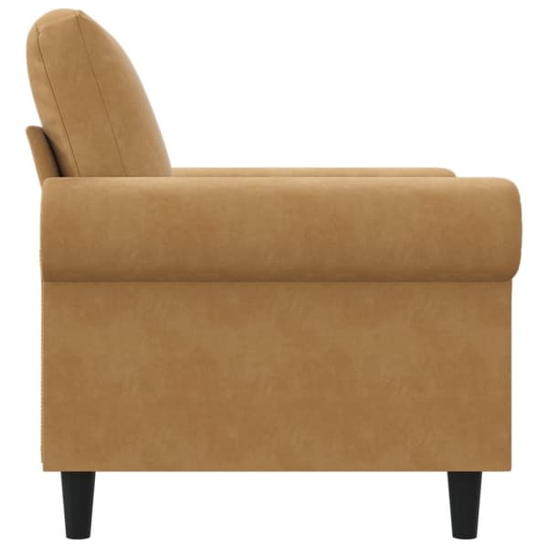 vidaXL Fåtölj Brun 60 cm sammet