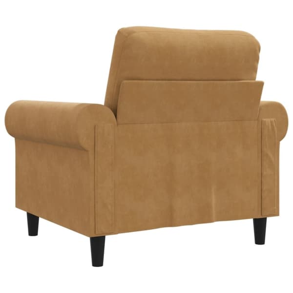 vidaXL Fåtölj Brun 60 cm sammet
