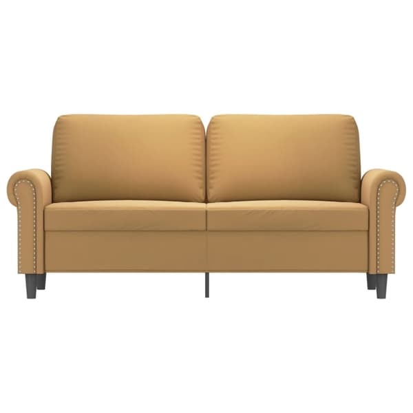 vidaXL 2-personers sofa 140 cm fløjl brun