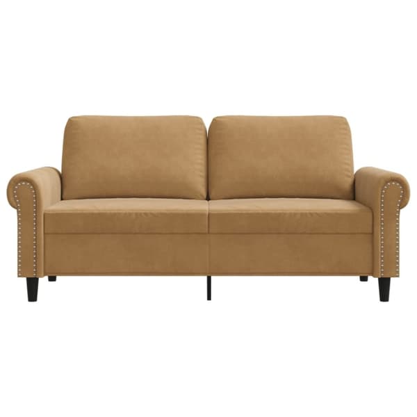vidaXL 2-personers sofa 140 cm fløjl brun