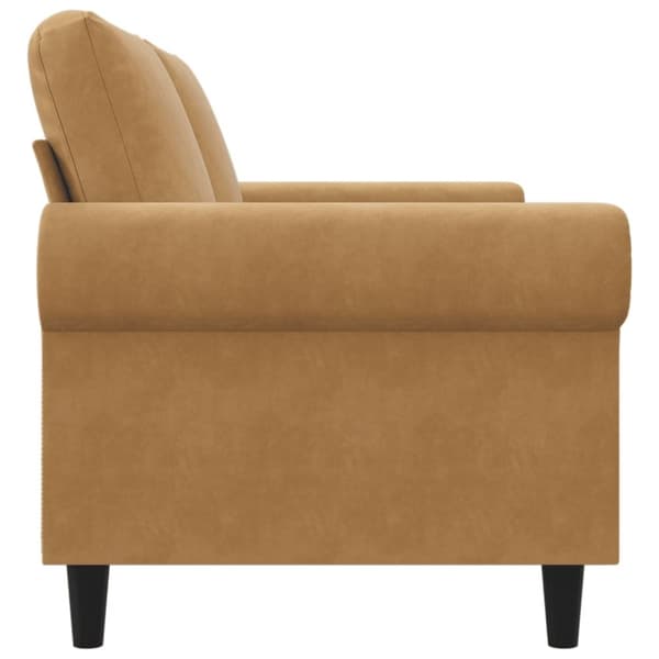 vidaXL 2-personers sofa 140 cm fløjl brun