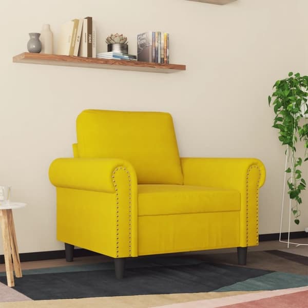 vidaXL Fåtölj Gul 60 cm sammet
