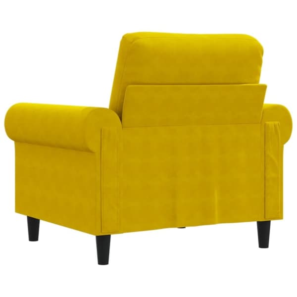 vidaXL Fåtölj Gul 60 cm sammet