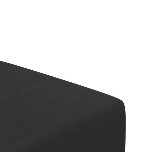 vidaXL Bäddsoffa 2-sits med fotpall svart sammet