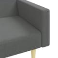 Miniatyrbild 9 av 11: vidaXL Bäddsoffa 2-sits med fotpall mörkgrå tyg