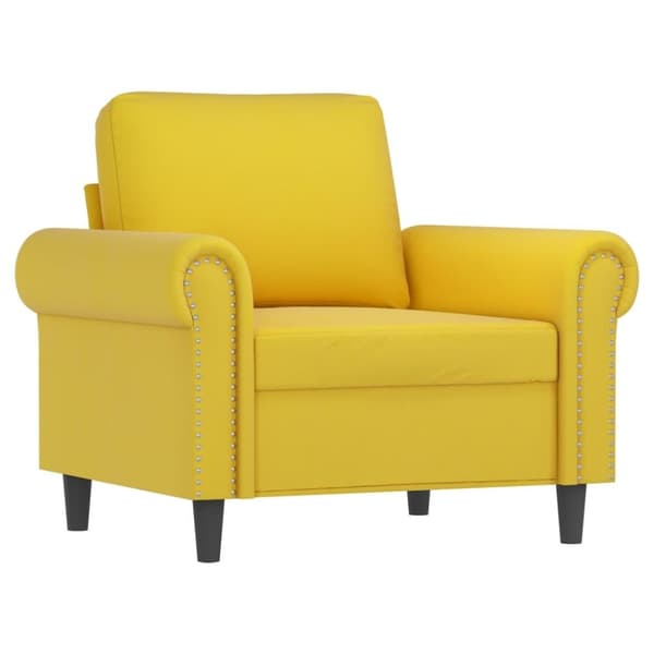 vidaXL sofasæt 3 dele med puder velour gul
