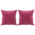 Miniatyrbillede 5 af 8: vidaXL 2-personers sofa med pyntepuder 120 cm velour vinrød
