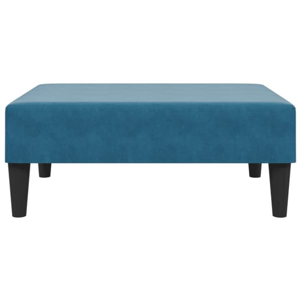 vidaXL Bäddsoffa 2-sits med fotpall blå sammet