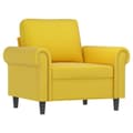 Miniatyrbillede 2 af 10: vidaXL sofasæt 4 dele med hynder velour gul