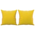 Miniatyrbillede 4 af 8: vidaXL 2-personers sofa med pyntepuder 120 cm velour gul