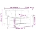Miniatyrbillede 7 af 8: vidaXL 2-personers sofa med pyntepuder 120 cm velour gul