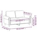 Miniatyrbillede 7 af 8: vidaXL 2-personers sofa 120 cm fløjl brun