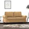 Miniatyrbillede 8 af 8: vidaXL 2-personers sofa 120 cm fløjl brun