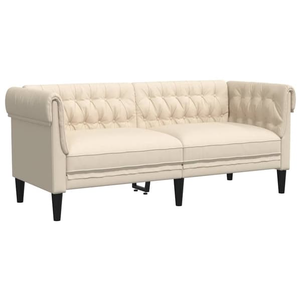 vidaXL 2-personers chesterfieldsofa hør