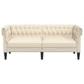 Miniatyrbillede 5 af 11: vidaXL 2-personers chesterfieldsofa hør