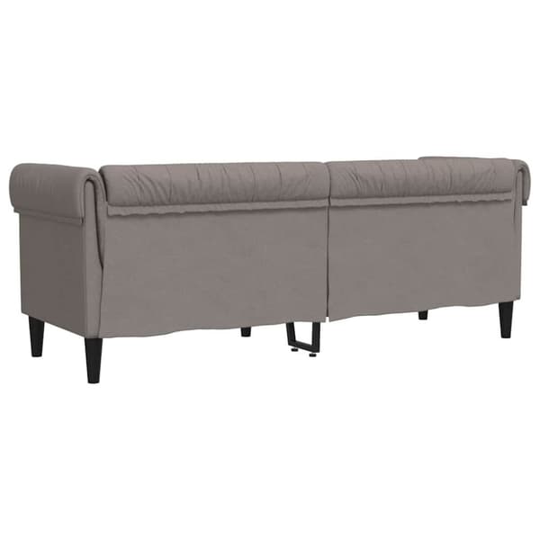 vidaXL Chesterfieldsoffa 3-sits taupe tyg