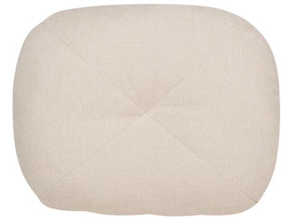 Bäddsoffa Beige Tygklädsel Enkelsoffa Utfällbar Divan Dagbädd med Dyna Modern Design Sovrum Vardagsrum