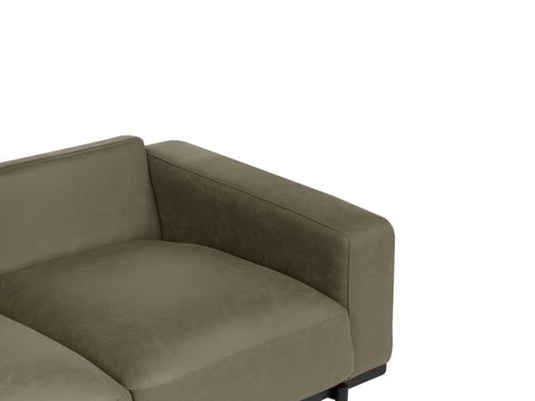 Sofa Svart Kunstskinn Metallben 215 x 87 x 72 cm 3-seters Klassisk Sofa Sofa Stue Moderne