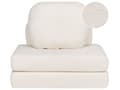 Miniatyrbilde 1 av 11: Sofa Puff Seng Hvit boucle Møbeltrekk Enkel sovesofa utfellbar stol seng med pute Moderne design