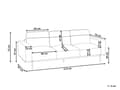 Miniatyrbilde 3 av 10: Sofa Svart Kunstskinn Metallben 215 x 87 x 72 cm 3-seters Klassisk Sofa Sofa Stue Moderne